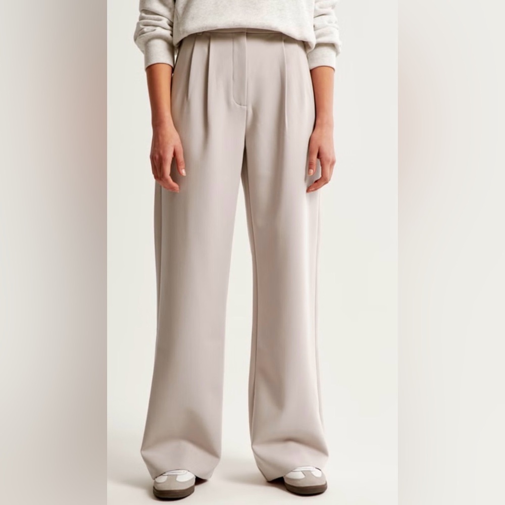 Abercrombie & Fitch Cream Wide Leg Pants